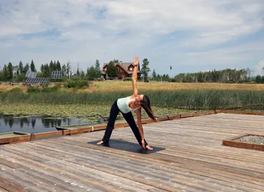 Yoga on the dock