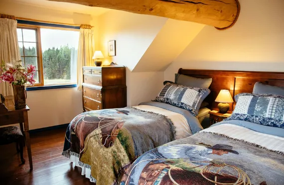 Room number two of the Siwash Lake ranch house suite - the Meadow Vista room