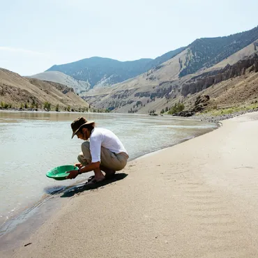 Gold panning in the mighty Fraser river