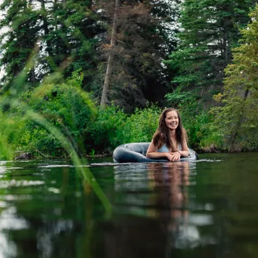 A relaxing river float in the wild